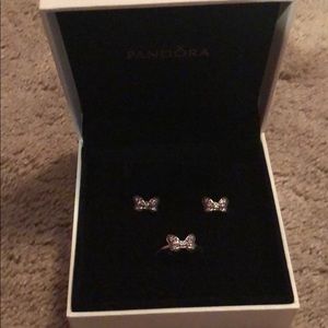 Pandora Disney ring and earrings